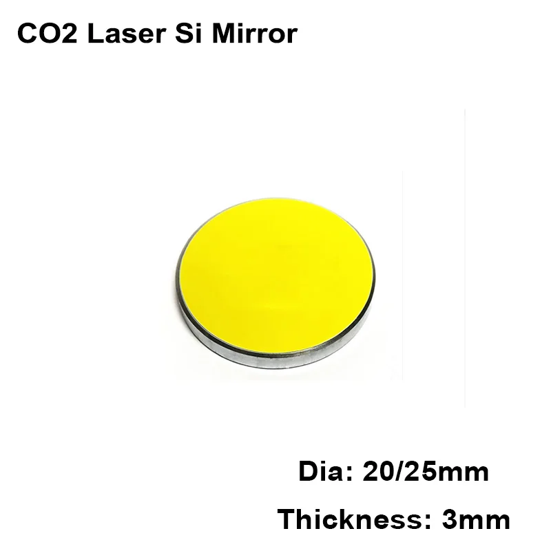 

1pc Si Reflective Mirror Diameter 20mm 25mm Gold-Plated Silicon Si Reflecting Reflector for CO2 Laser Engraving Cutting Machine