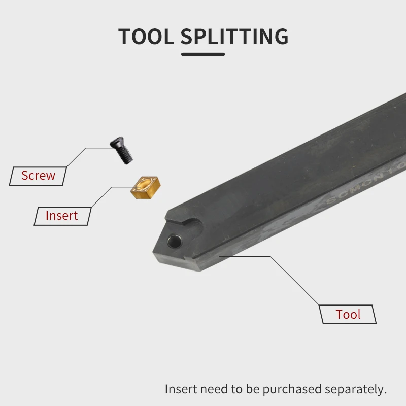 1pc SCMCN1010H06 External Turning Tool Holder CCMT Carbide Inserts SCMCN Lathe CNC Cutting Tools Set