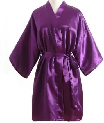 Hot Vrouwen Korte Zijde Bruidsmeisje Bruid Robe Sexy Satin Wedding Kimono Gewaden Nachtkleding Nachtjapon Jurk Vrouw Badjas Pyjama Roze