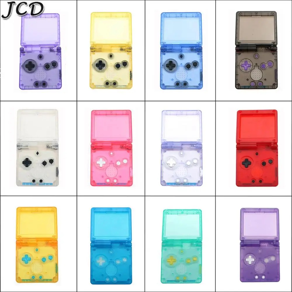 

JCD 12Color Transparent Clear Color For GBA SP Replacement Housing Shell Cover Case For GameBoy Advance SP