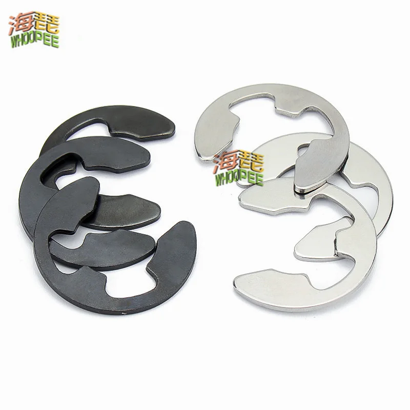 

10-100pcs E Clip Circlip Washer 304 Stainless Steel m1.2 m1.5 m2 m2.5 m3 m4 m5 m6 m12 m15 External Retaining Ring Carbon Steel