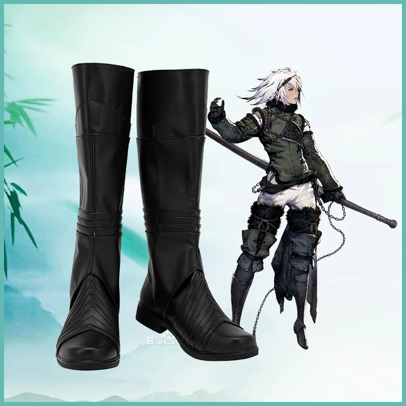 Cosplaylove-革製の長いブーツ,カスタムメイド,レプリカ,黒い靴