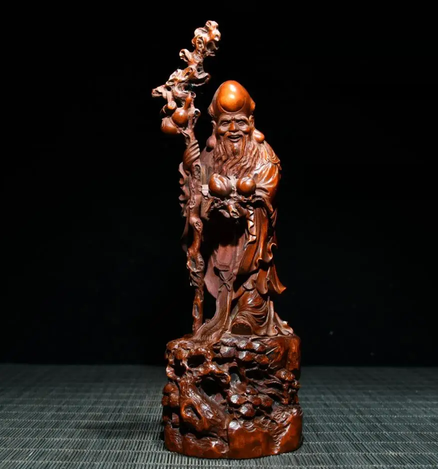 

Archaize seiko Hand-carved boxwood longevity Buddha household decoration crafts statue