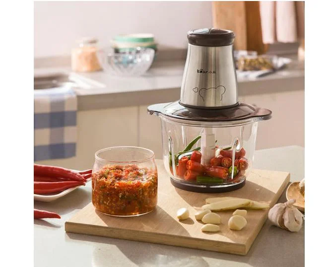 ماكينة طعام الدب الكهربائية المنزلية متعددة الوظائف من الفولاذ المقاوم للصدأ ماكينة تقطيع اللحوم واللحوم QSJ-B03