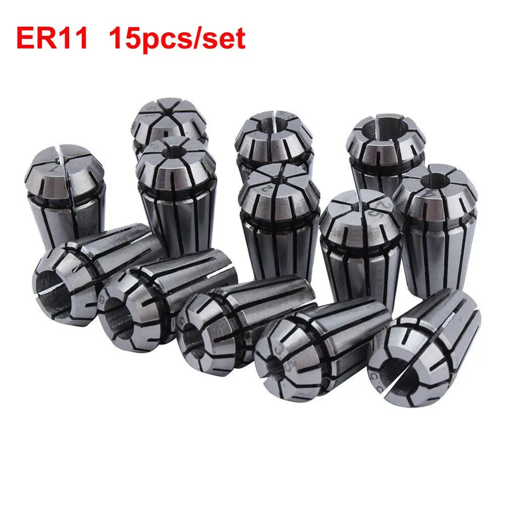 

High Quality ER11-15pcs/set ER Collets Chuck Engraving Machine Chucks 1-7MM +3.175(1/8")+6.35(1/4")