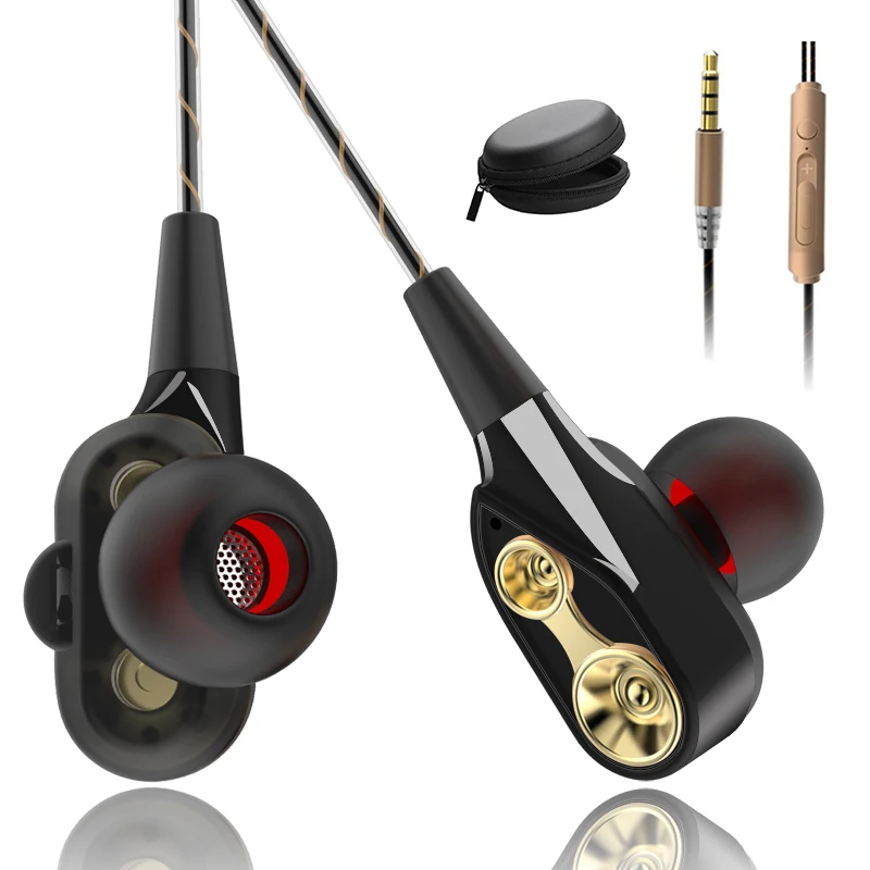 Auriculares intrauditivos con cable, auriculares bajos para IPhone 7, Samsung, Huawei, Xiaomi, auriculares deportivos para videojuegos de 3,5mm con micrófono