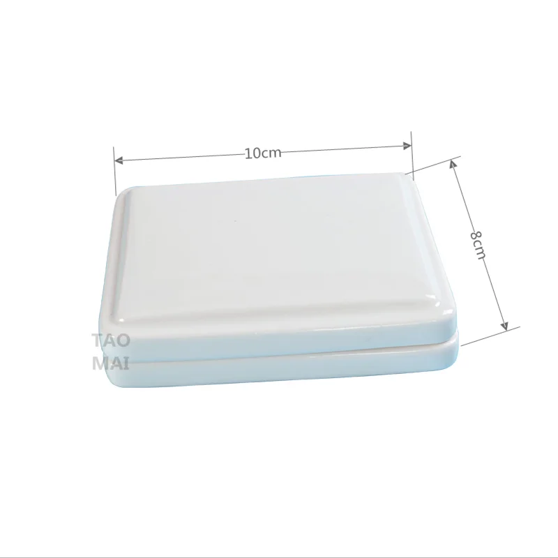 Ceramic Mini Moisturizing Palette with Lid 12-hole Grid Watercolor Paint Palette Handmade White Porcelain Art Painting Tools