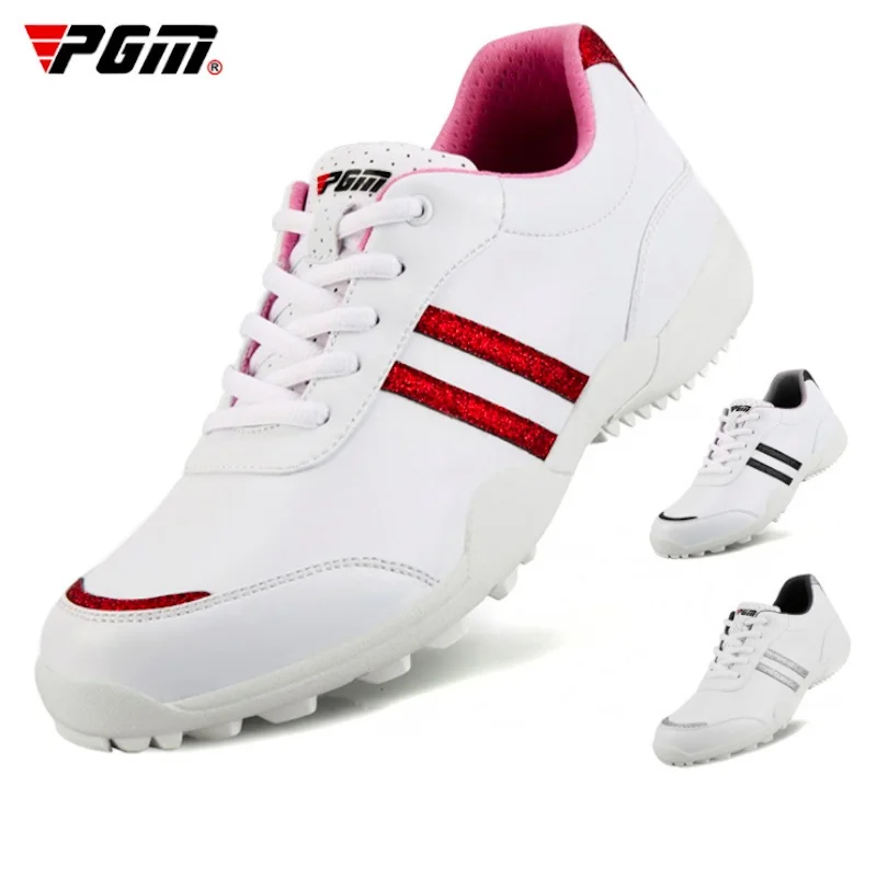 PGM Golf zapatos de mujer impermeables moda deportes señora zapatillas cordones transpirables antideslizantes XZ138 al por mayor