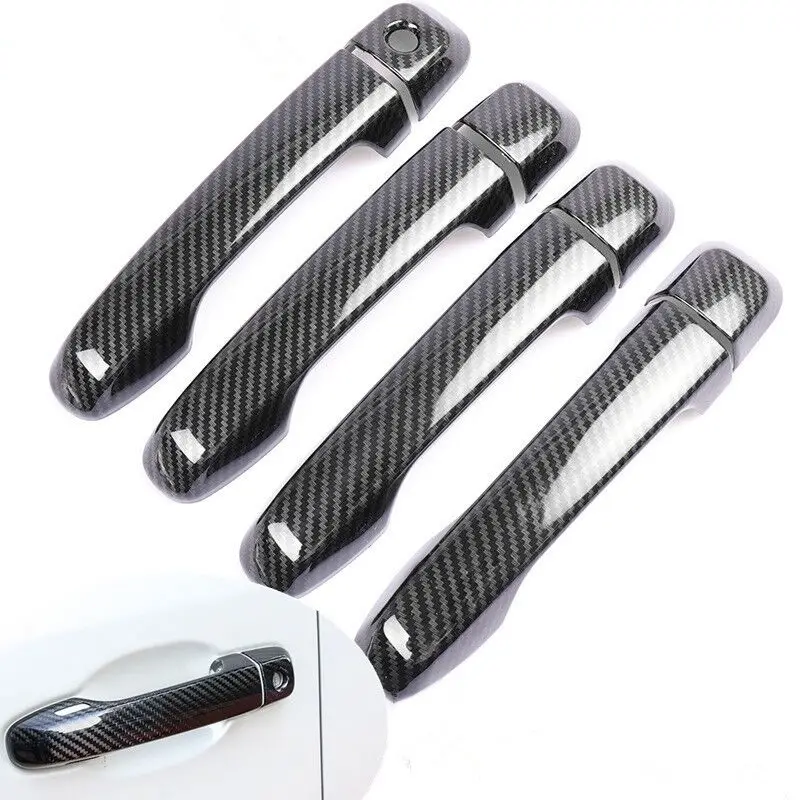

For Toyota Land Cruiser Prado 150 J150 LC150 LC200 2010 - 2019 Carbon Fiber Door Handle Cover Trim Car Styling Accessories
