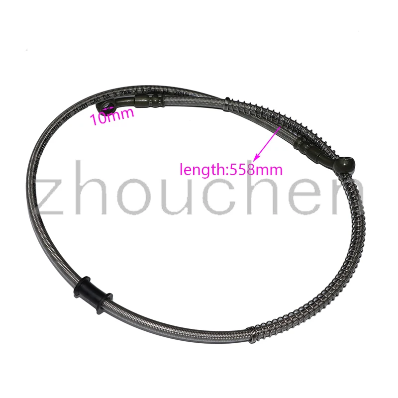 M8/M10 Silver Motorcycle  550mm-2000mm Braided Steel Hydraulic Brake Clutch Radiator Oil Cooler Hose Line Pipe Tube