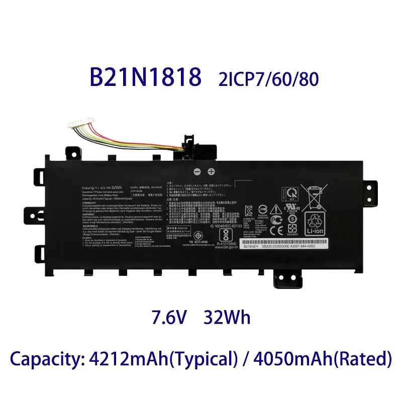 NEW B21N1818 C21N1818 Laptop Battery For Asus VivoBook 14 X412 X409 F409 A409UA A509MA/UA/BA 15 M509DA X509 X512 X545 F509