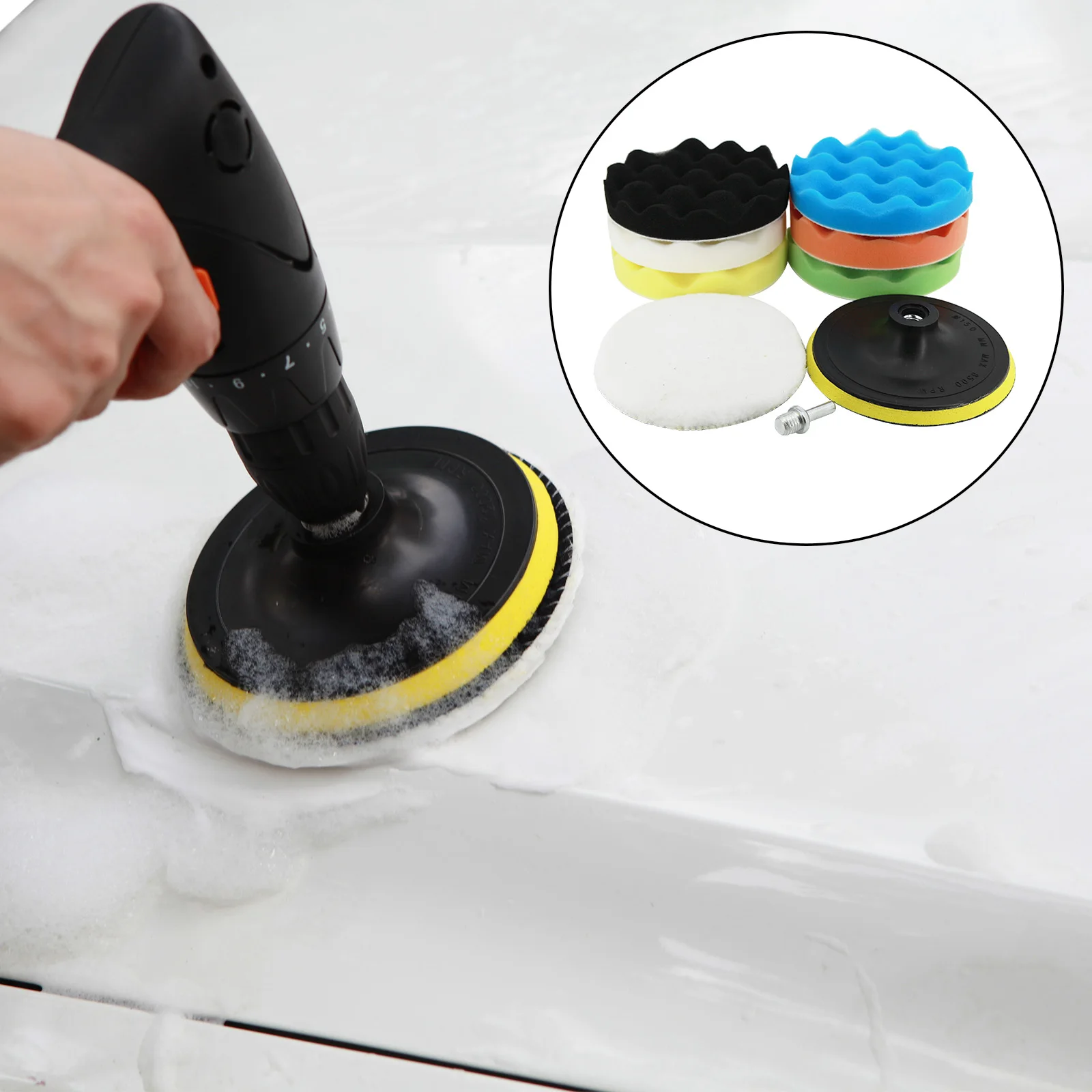 10Pcs/Set Electric Scrubber Brush for Drill Kit Plastic Round Cleaning Brush For Carpet Glass Car Tires Nylon Brushes