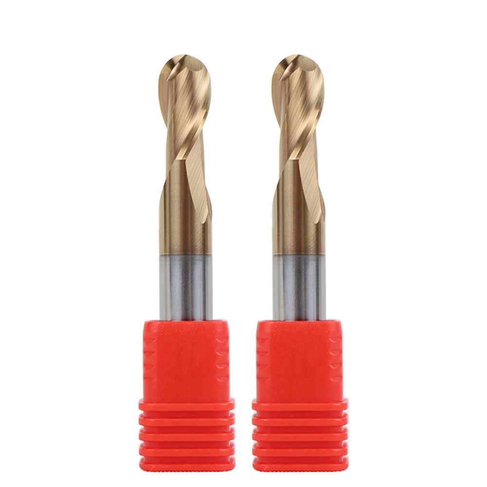 R2mm 2 flutes HRC55 Ball Nose End Mill Tungsten high quality Carbide Cutting tool CNC milling cutter Router Bit Milling Tool