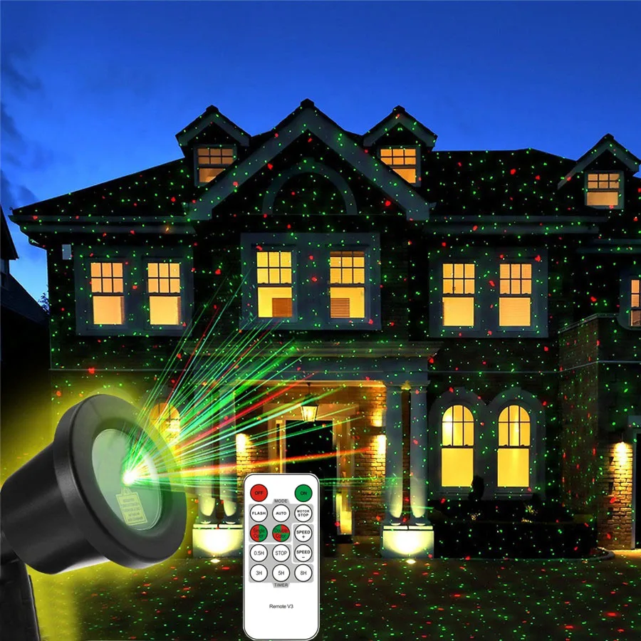 Christmas Lights Projector Laser Light Xmas Spotlight Projectors Waterproof Outdoor Landscape Spotlights for Holiday Decor