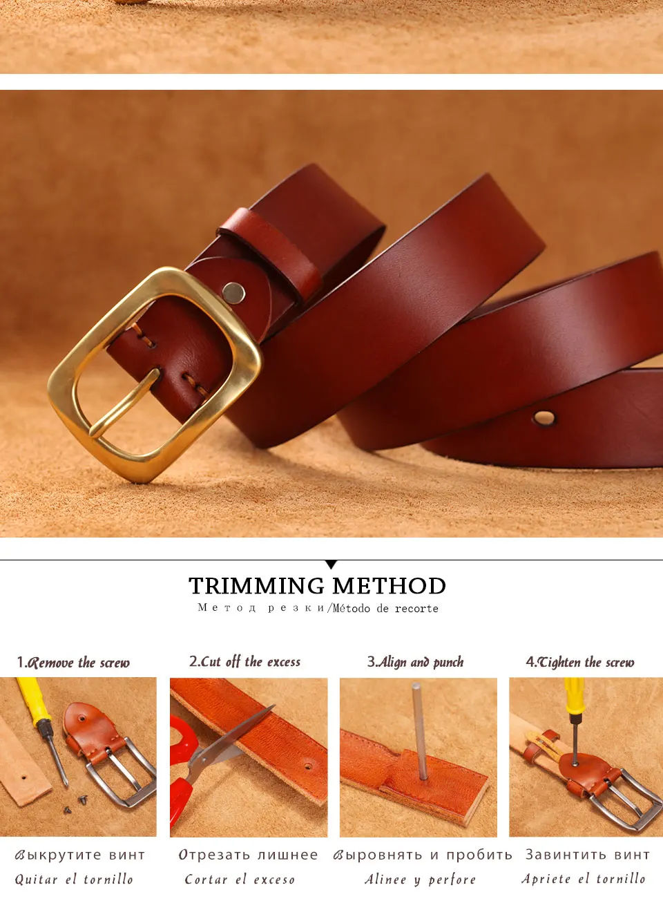 Solide Messing Schnalle Gürtel Neue Mode Designer Gürtel Hohe Qualität Echtes Leder Gürtel Für Männer Jeans Kupfer Pin Schnalle Gürtel – Detail 10