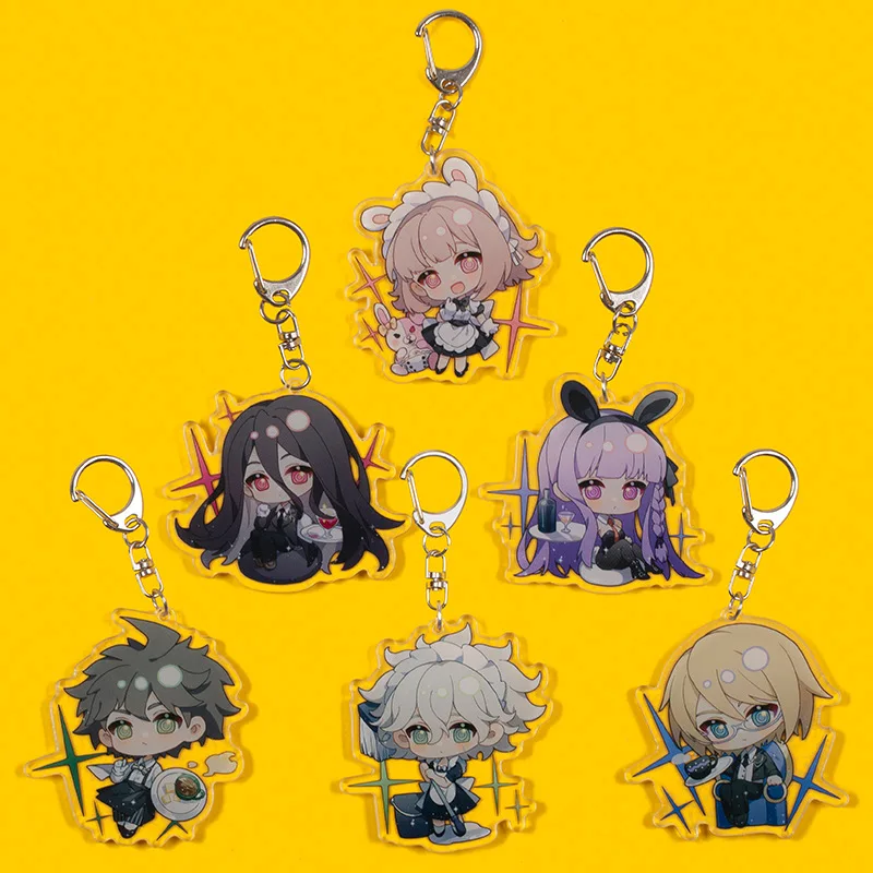 Брелок для ключей в стиле аниме Naegi Makoto monokuma Kirigiri Kyoko