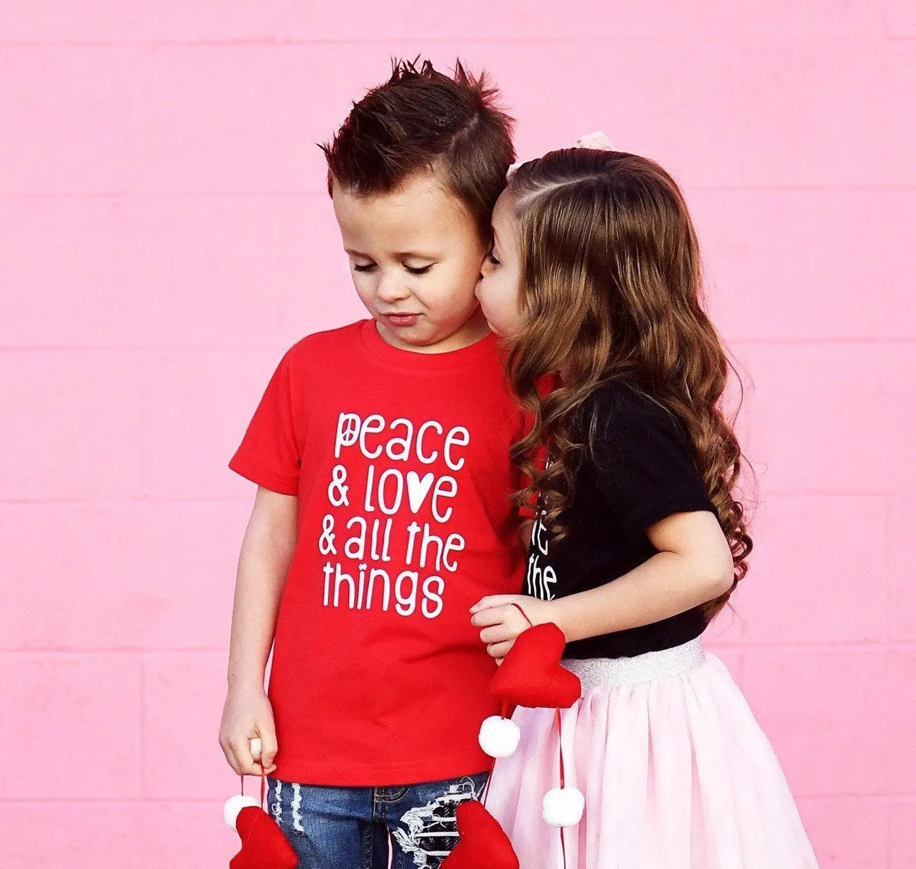 Peace and Love and All The Things Shirt Positive Life  Kids Peace Shirts with Sayings Tee Toddler Funny Short Sleeve TShirts