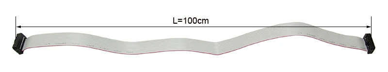 Cable de transmisión de datos Flexible para Cable, módulo de pantalla LED, 100cm de longitud, 16 Pines, lote de 10 unidades