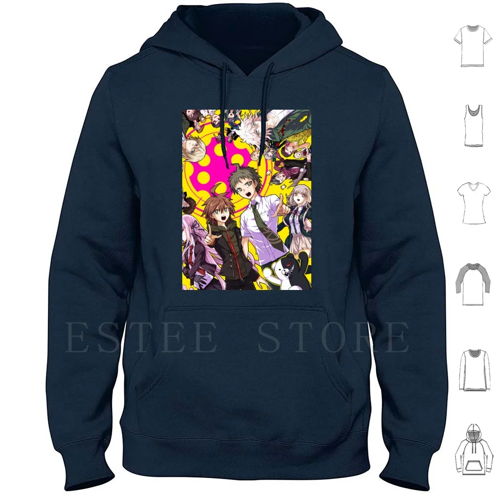 Danganronpa Hoodies Long Sleeve Danganronpa Danganronpa 1 Anime Manga Videogame Japan Japanese Monokuma