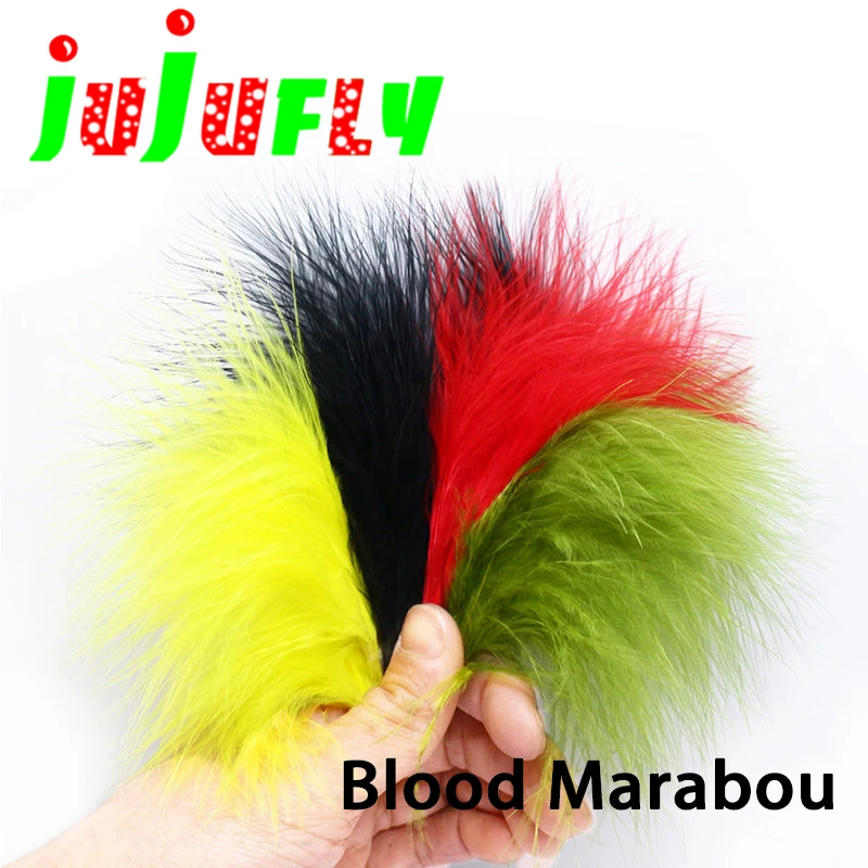 Selected 20feathers turkey marabou fly tying feathers for wooly bugger leech streamer fly tying materials