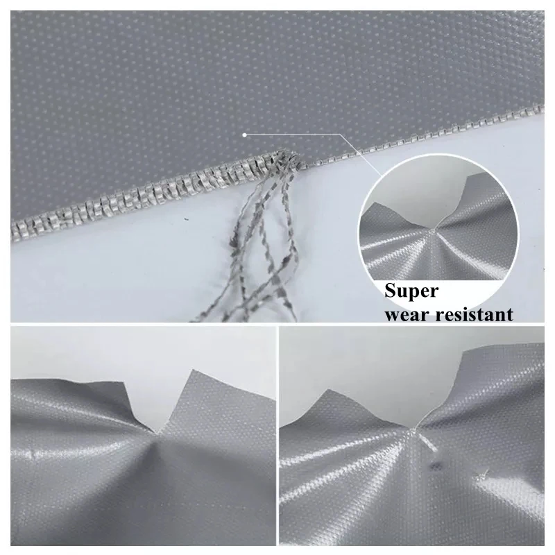 Grey PVC Coated Banner Tarpaulin Repair Tape Rainproof Cloth, Outdoor Awning Waterproof Oxford Oilcloth Truck Canopy Shade Sail