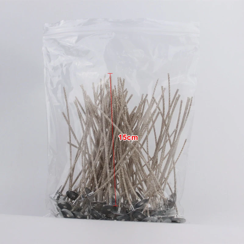 10PCS Wicks For DIY Candle Making Sustainer Cotton Core Waxed Candle Wick Pre-waxed Wicks Handcraft Soybean Wax Accessories