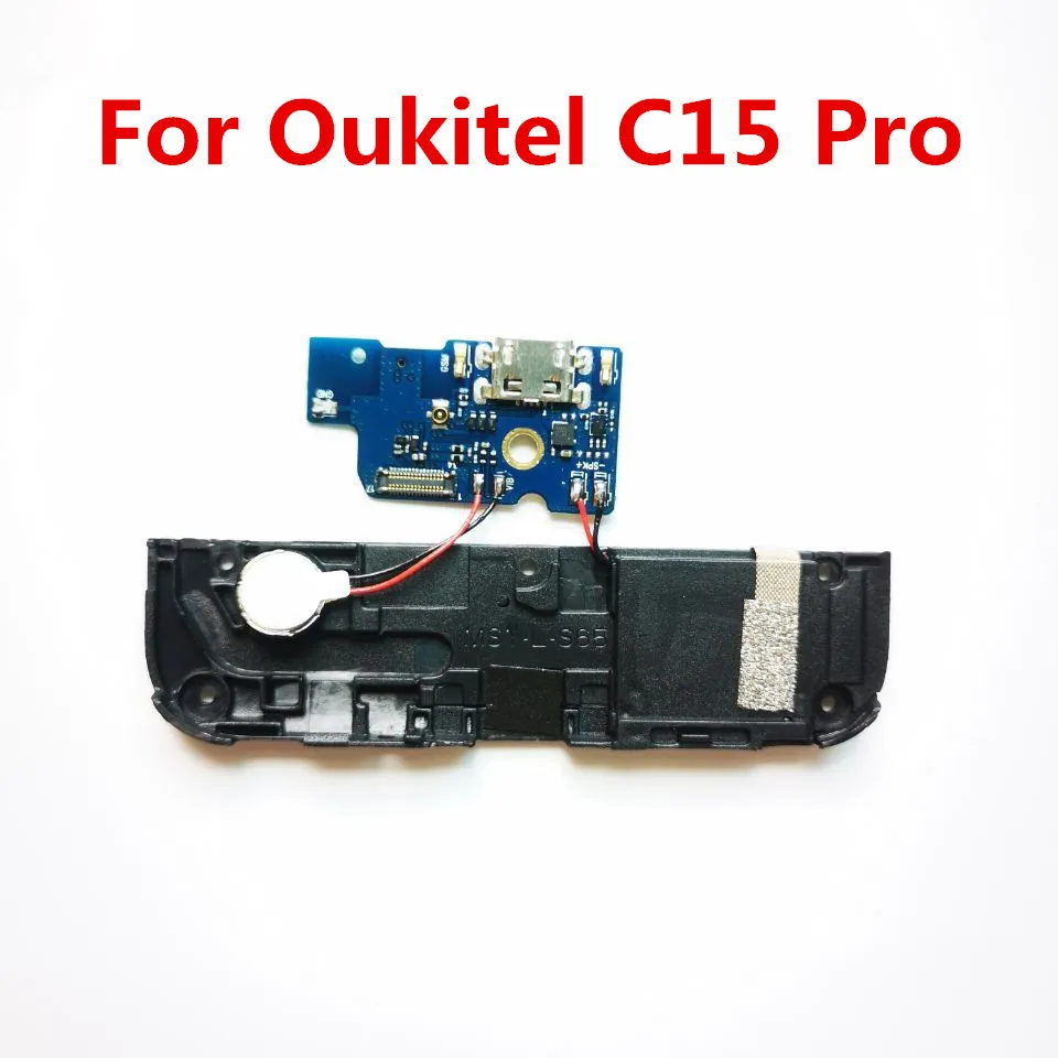 

For Oukitel C15 Pro New Original USB Board Charging Dock Plug +Loud Speaker Buzzer Ringer+Motor Repair Parts