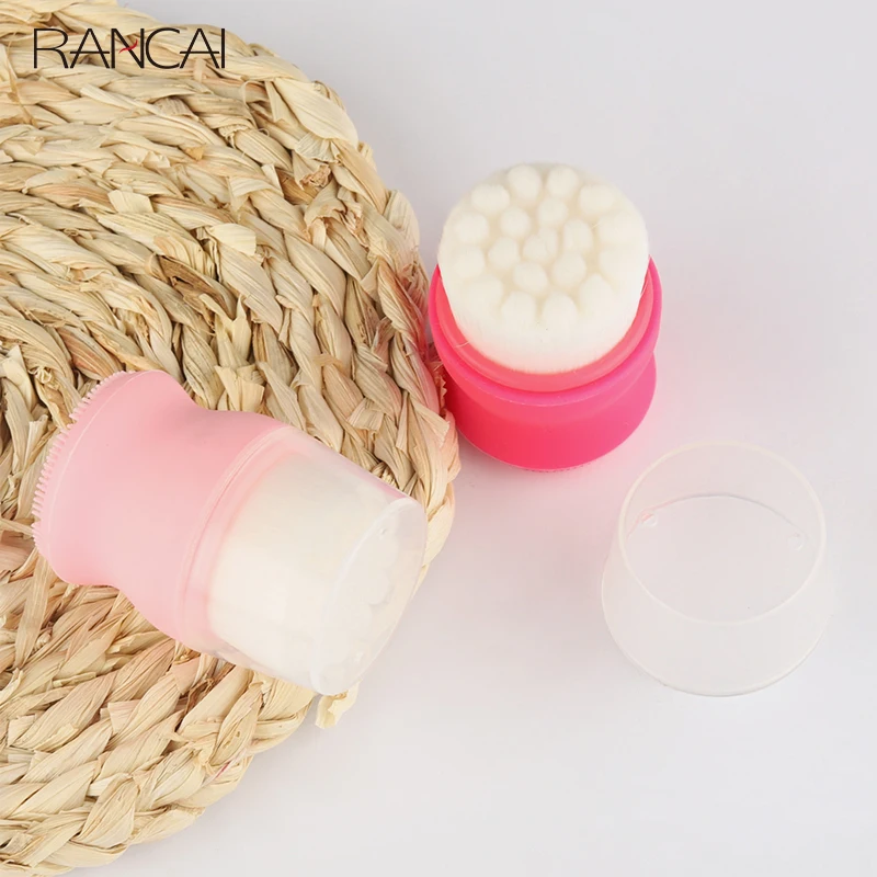 1 قطعة سيليكون الوجه التطهير فرش المسام التقشير العناية بالبشرة الوجه الأنظف تدليك الجلد غسل الجمال جل فرشاة #6