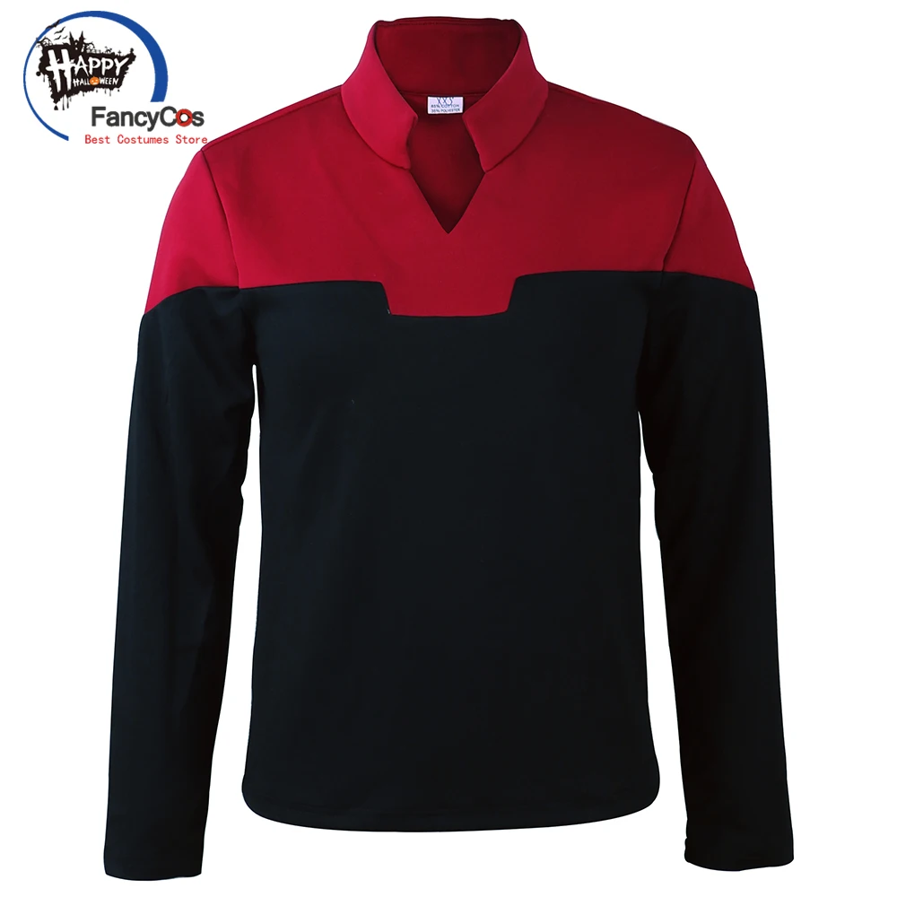 

Movie Cosplay Star Picard Startfleet Uniform Trek New Engineering Red Top Shirts Costume Halloween Party Prop Halloween Carnival