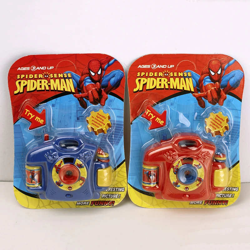 Disney Cars 3D Electronic Light proiezione Camera Toy Spiderman figure Anime Marvel Camera giocattolo educativo regalo di natale per bambini