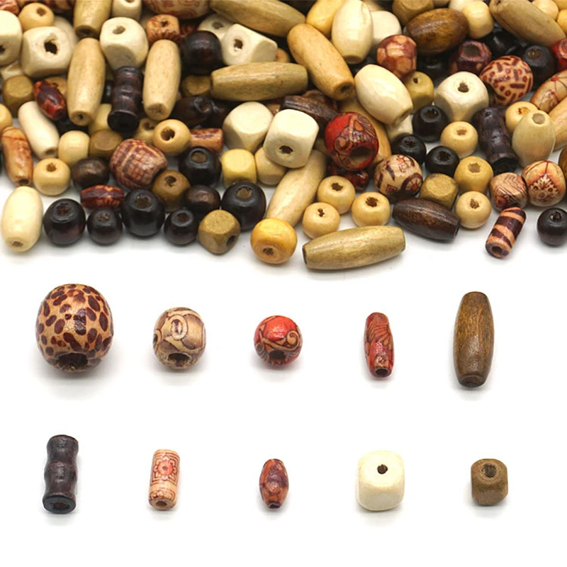 1000pcs/lot New Mix Wood Beads DIY Fashion Jewelry Making Accessories Mica color Wooden Beads wholesale