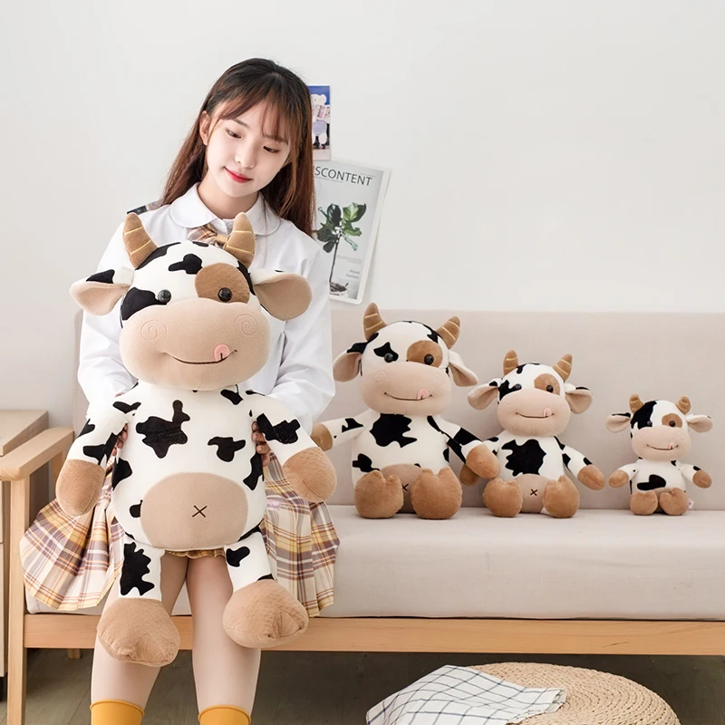 High Quality Plush Cow Toy Cute Cattle Plush Stuffed Animals Cattle Soft Doll Kids Toys Birthday Gift for Children Japan Style