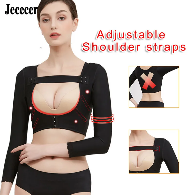 

Long Sleeve Slimming Arm Fat Push Up Breast Chest Lifter Tops Underwear Women Shapewear Back Shoulder Control Posture Corrector