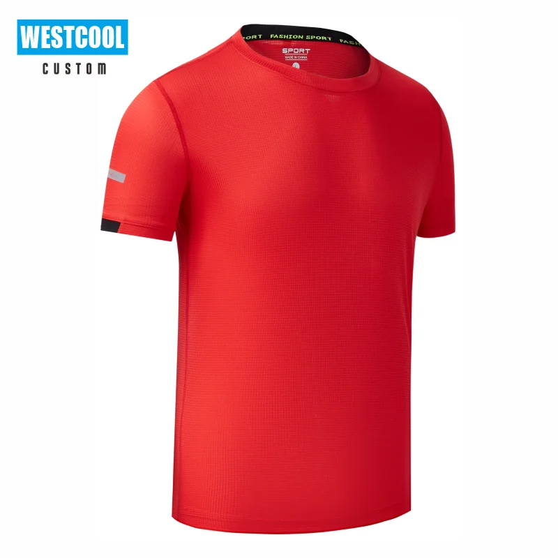 Quick-Drying Round Neck Polyester T-Shirt Custom Sport T-Shirt Logo Embroidery Printed Personalized Design WESTCOOL