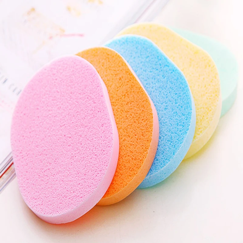 1pcs Random Color Soft Facial Cleansing Sponge Pad Face Makeup Wash Cleaning Sponge Esponja Maquiagem Tools