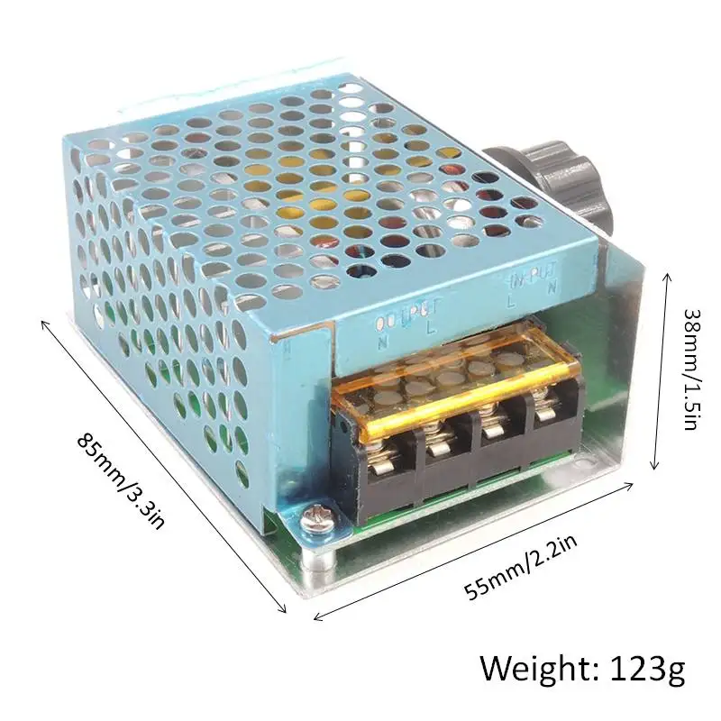 Single-phase Knob Adapter AC220V 4000W Continuously Variable Transformer for Motor Speed Regulator and LED Brightness Control