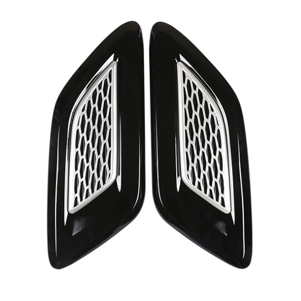

2Pcs/set Car Front Hood Cover Air Outlet Vent Stickers Trim For Land Rover Discovery 5 ABS Exterior Auto Accessory