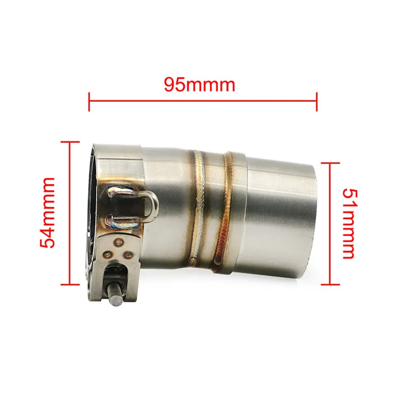 For Yamaha R6 2006 - 2019 Escape Slip-on Motorcycle Exhaust Muffler Middle Link Pipe 51mm YZF R6 YZFR6 Exhaust Connection Pipe