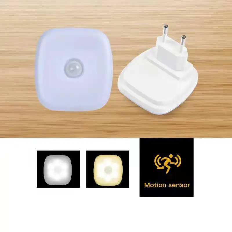 Night Light Met Eu Plug Smart Motion Sensor Led Night Lamp Wandlampen Voor Thuis Gangpad Wc Bedlampje Voor hal Pathway A3