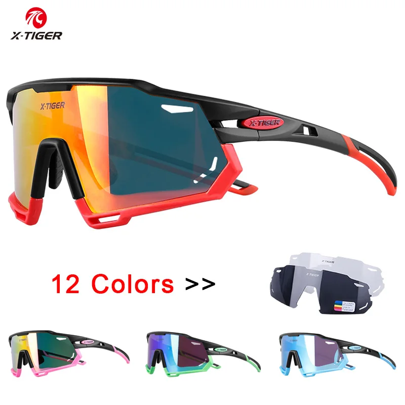 

X-TIGER Polarized Sports Men Sunglasses Mountain Bike Cycling Glasses Unisex TR90 Road Bicycle Riding Protection Goggles Eyewear