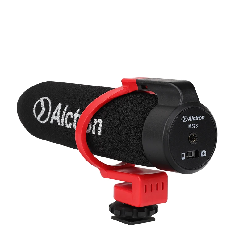 Alctron M598 micrófono de grabación condener para escopeta, plug and play, zapata para cámara, pequeño y liviano