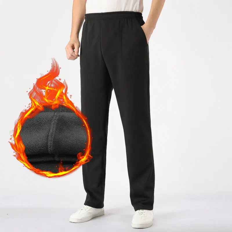 2020 Sport Pants for Men Fashion Formal Trousers Thin Loose High Waisted Elastic Waist Long Trouser Middle-aged Man Casual Pants