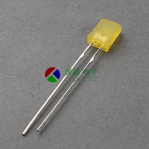 2x5x7mm square yellow hair yellow highlight short foot lamp LED light emitting diode