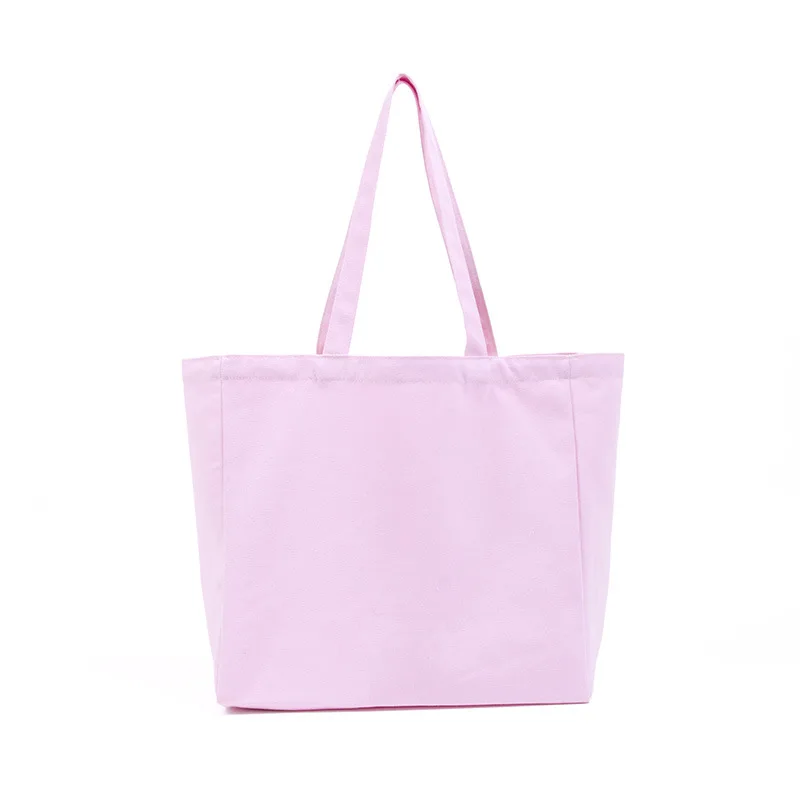 30Pcs/Lot 34x12x31cm Large Colorful Blank Canvas Shopping Bags Eco Reusable Foldable Shoulder Bag Handbag Tote Cotton Tote Bag