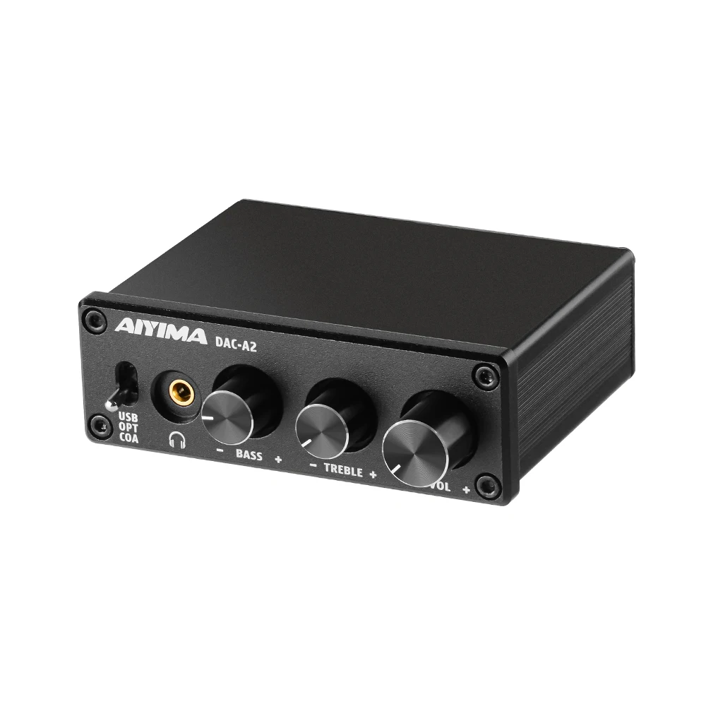AIYIMA DAC-A2 Amplificador 2,0 Hifi Digital Decoder USB DAC Audio Kopfhörer Verstärker 24Bit 96KHz Koaxial Optische Ausgang RCA