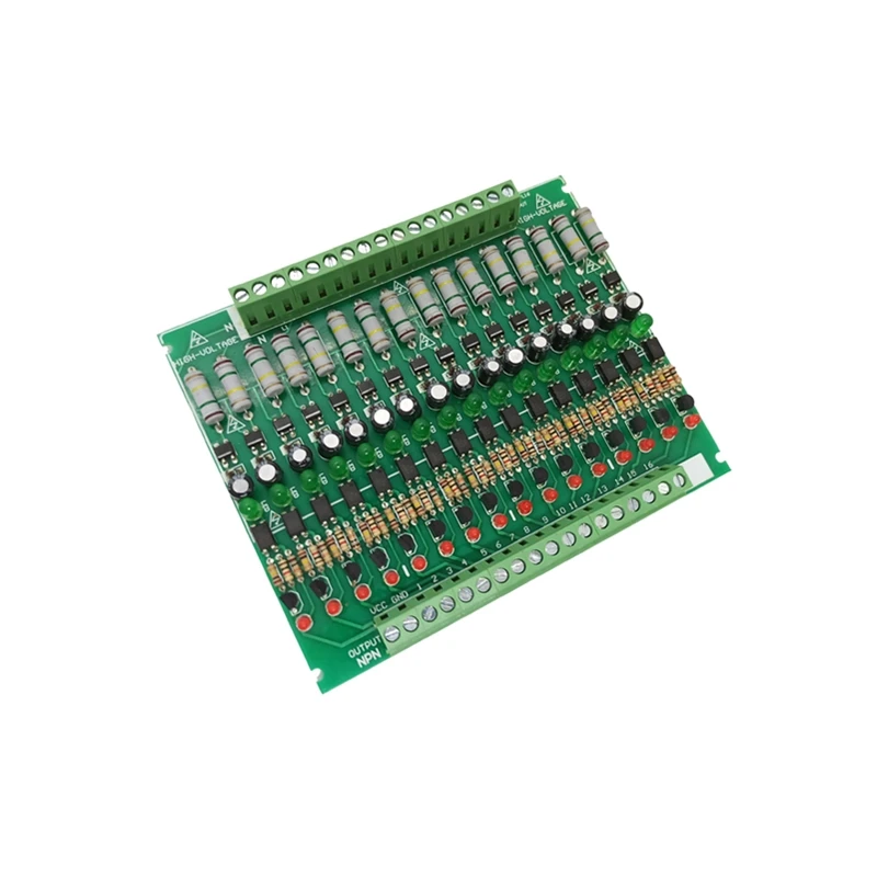 

16 channels 220V optocoupler isolation module/220V detection module/AC power detection/card guide rail