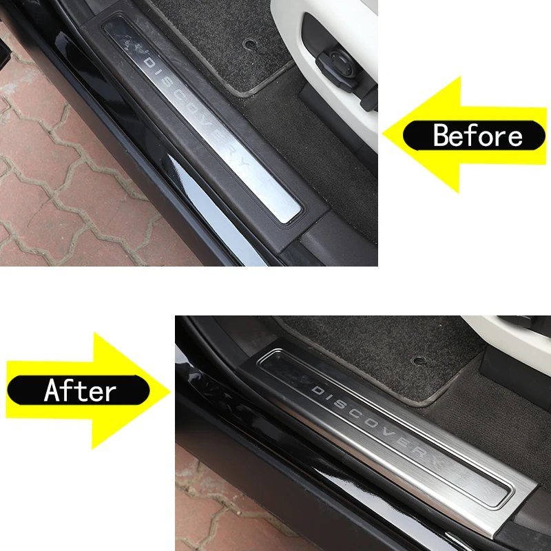 Car Door Sill Protection Sticker Door Sill Frame Step Resistance And Abrasion Resistance Stainless Steel Car Accessories