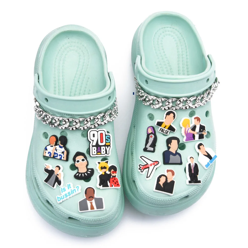 New Custom Celebrity Superstar Shoe Charms Popular Singer PVC Clog Shoes Accessories Famous Men Women Bracelet Decorations