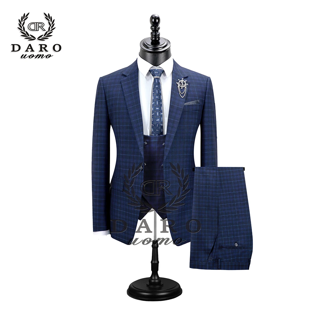 2023 DR  DARO UOMO Mens Suit Slim Fit Casual Blazer one button  for Wedding Party DRV8038