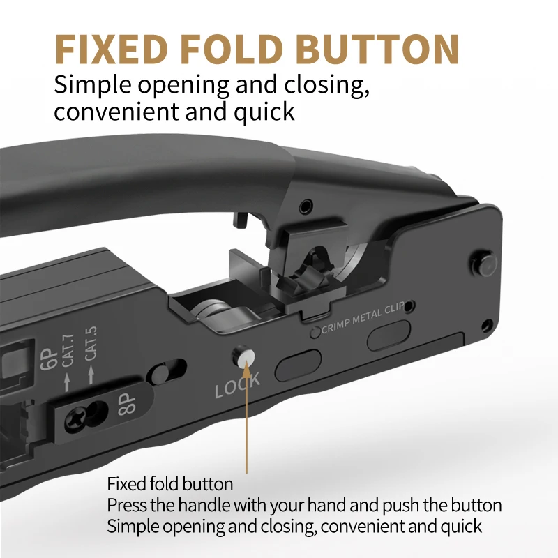 Cat7/Cat8 Rj45 Đuôi Clipconnector Uốn Kìm Cat5e, cat6 Kẹp Dây Cáp Rj11 6P Đường Dây Điện Thoại Kẹp Kìm Mạng Dụng Cụ